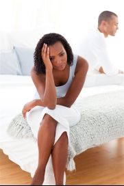 Couple during a contested divorce